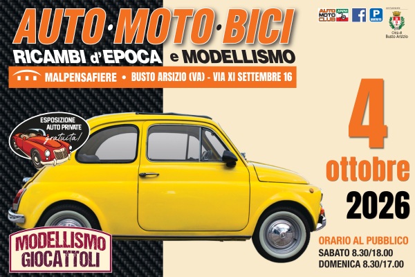 Auto Moto Bici Ricambi d'Epoca e Modellismo - Malpensa Fiere - Biglietti